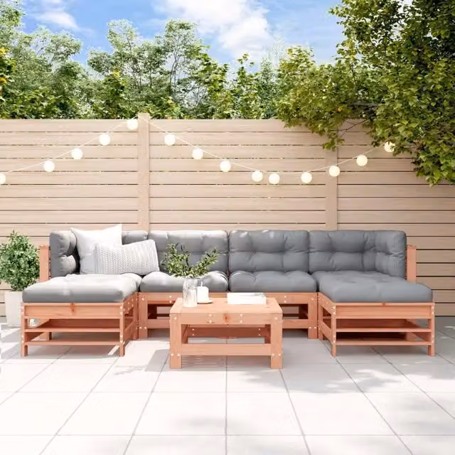 Set Salotto da Giardino 7 pz in Legno Massello di Douglas 3186401
