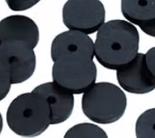 Set di 10 guarnizioni idrauliche in neoprene nero per rubinetti Idro Bric, misure assortite 3/8" e 1/2"