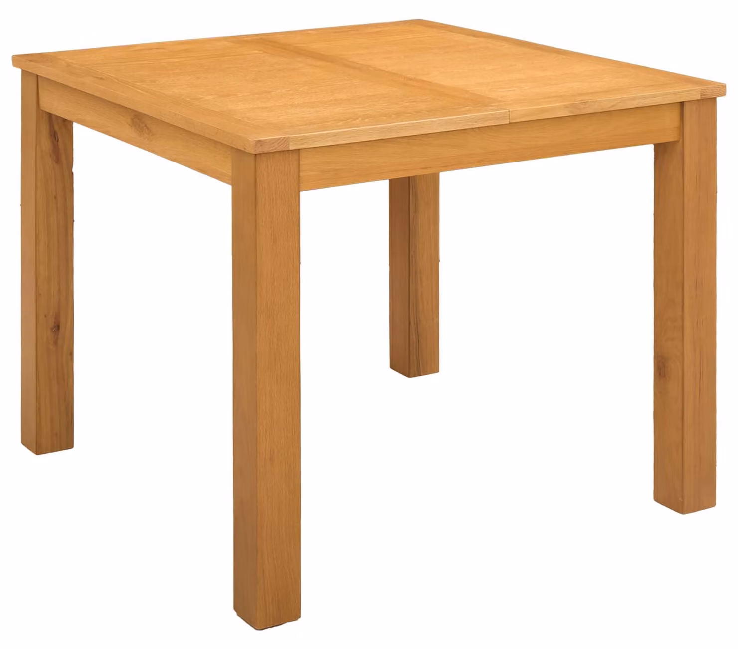 Tavolo da pranzo 90 x 90 x 75 cm, legno di rovere massello, finitura naturale