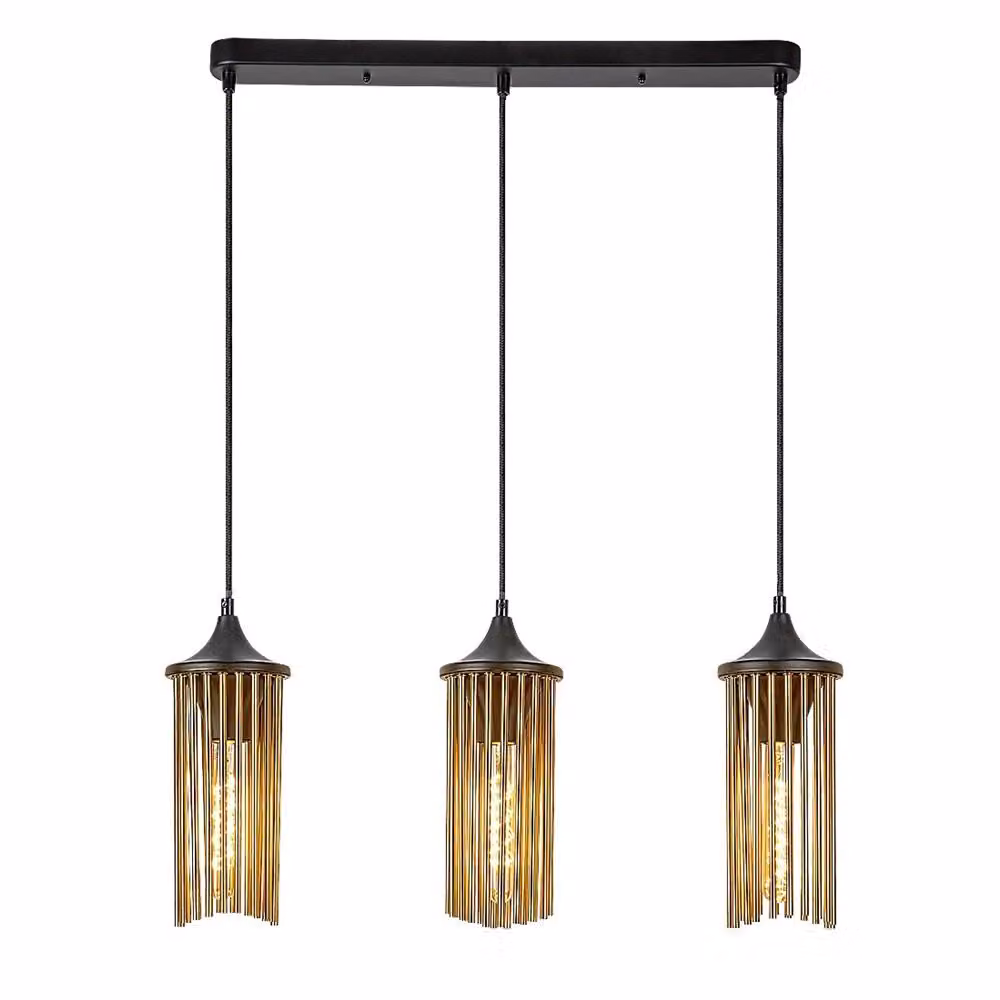 Lampada a sospensione E27 3x40W nero opaco 72153 Roxas Rabalux