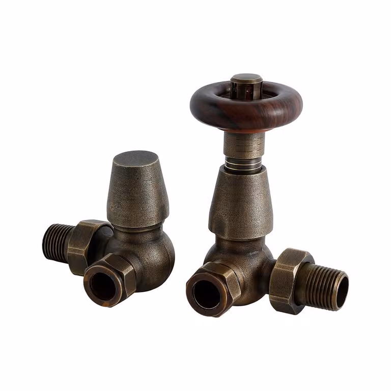 Valvole Termostatiche Angolari Bronzo Anticato Ø15mm – Oxford