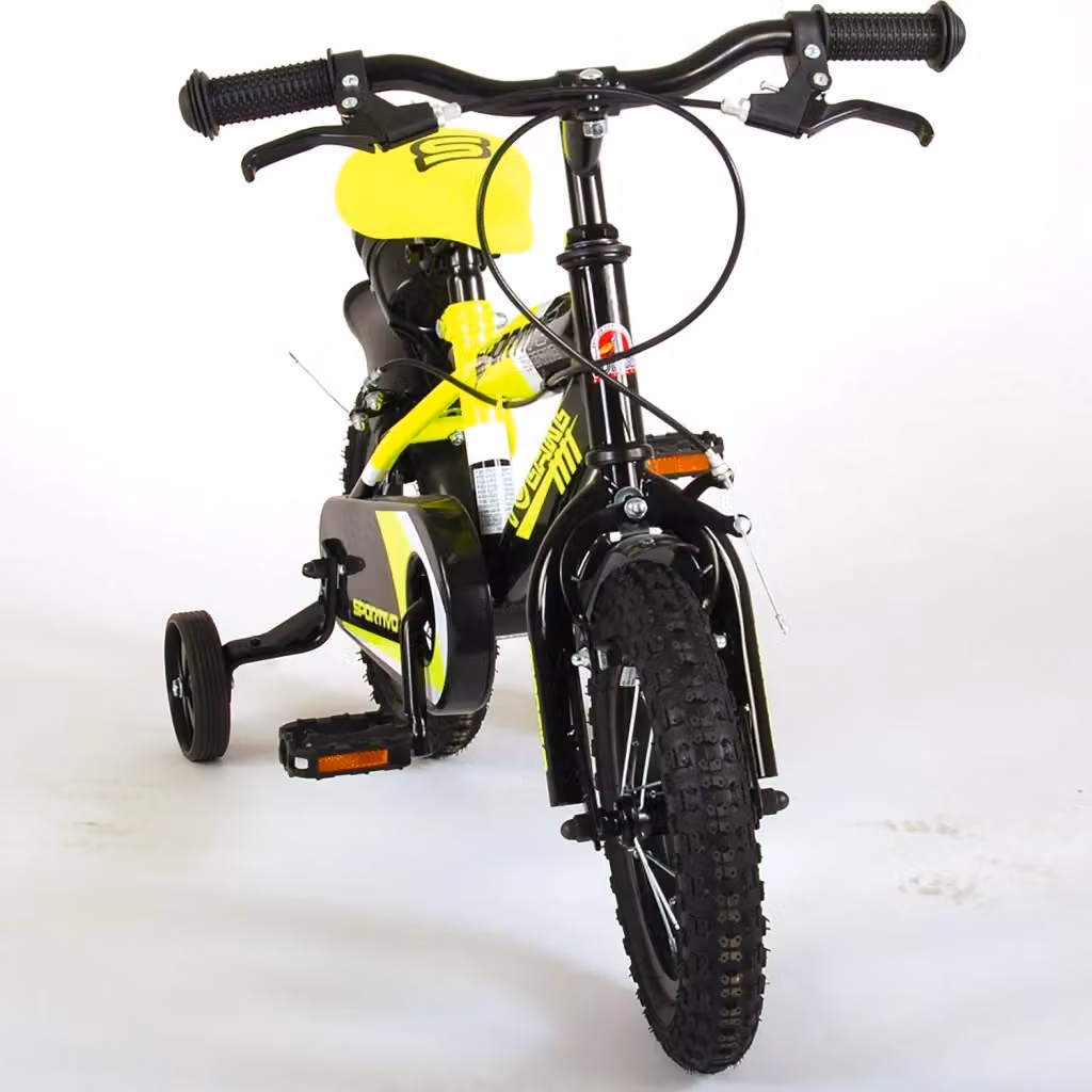 Bicicletta per bambini GIORDANOSHOP con stabilizzatori e freni caliper, colore giallo – 2
