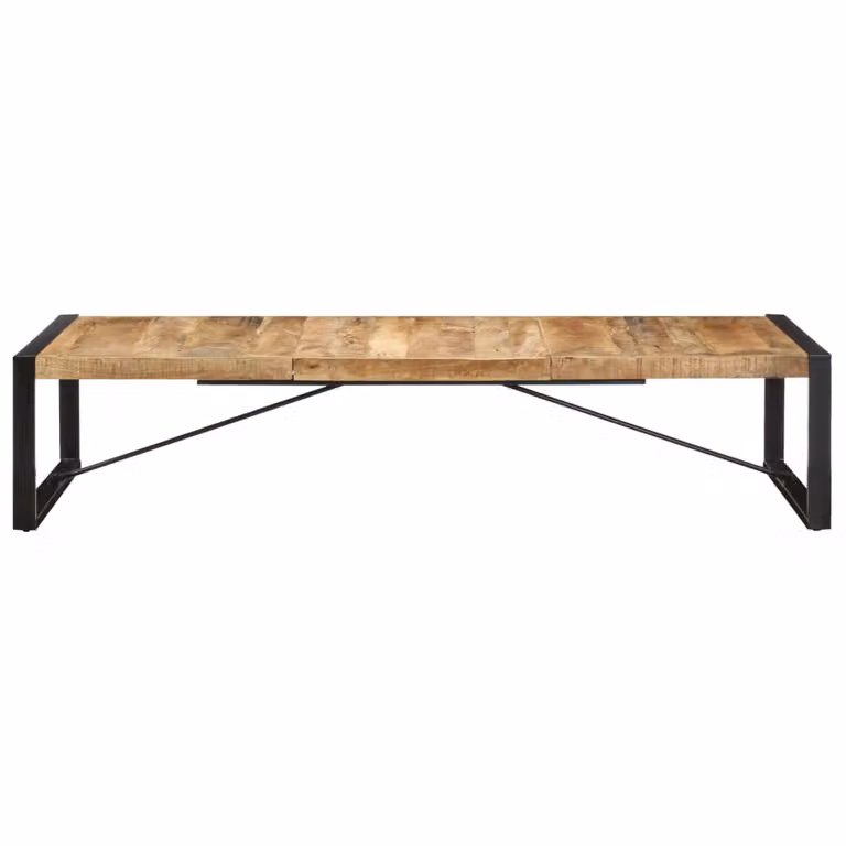 Tavolino da Salotto 180x90x40 cm in Legno di Mango Grezzo
