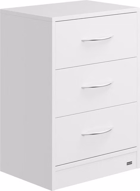 Comodino con cassetti Eloise Casaria® bianco con illuminazione LED L: 54 cm, P: 39 cm, H: 28 cm – 1