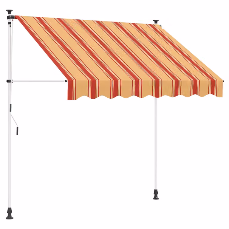 Tenda retrattile manuale con bracci pieghevoli vidaXL, Multicolore, L: 300 cm, P: 200 cm, H: 115 cm