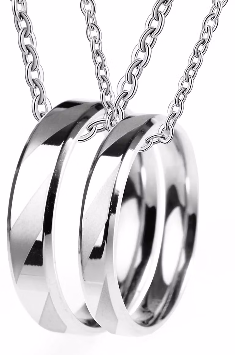 Set di gioielli a forma di catena in acciaio inossidabile