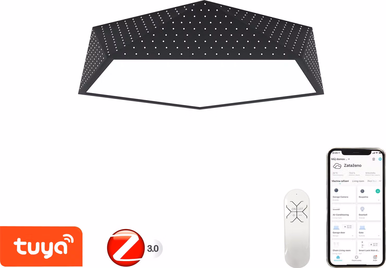 Immax NEO BRILIANT Plafoniera intelligente 60 cm 45W nero Zigbee 3.0
