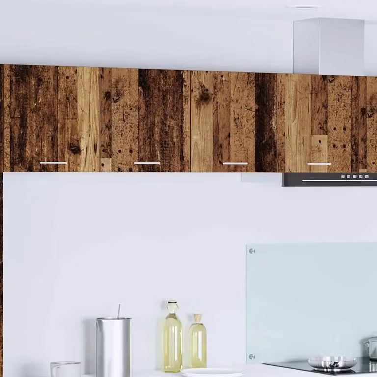 Armadio pensile da cucina vidaXL in legno effetto vecchio marrone L 80 x P 31 x H 40 cm