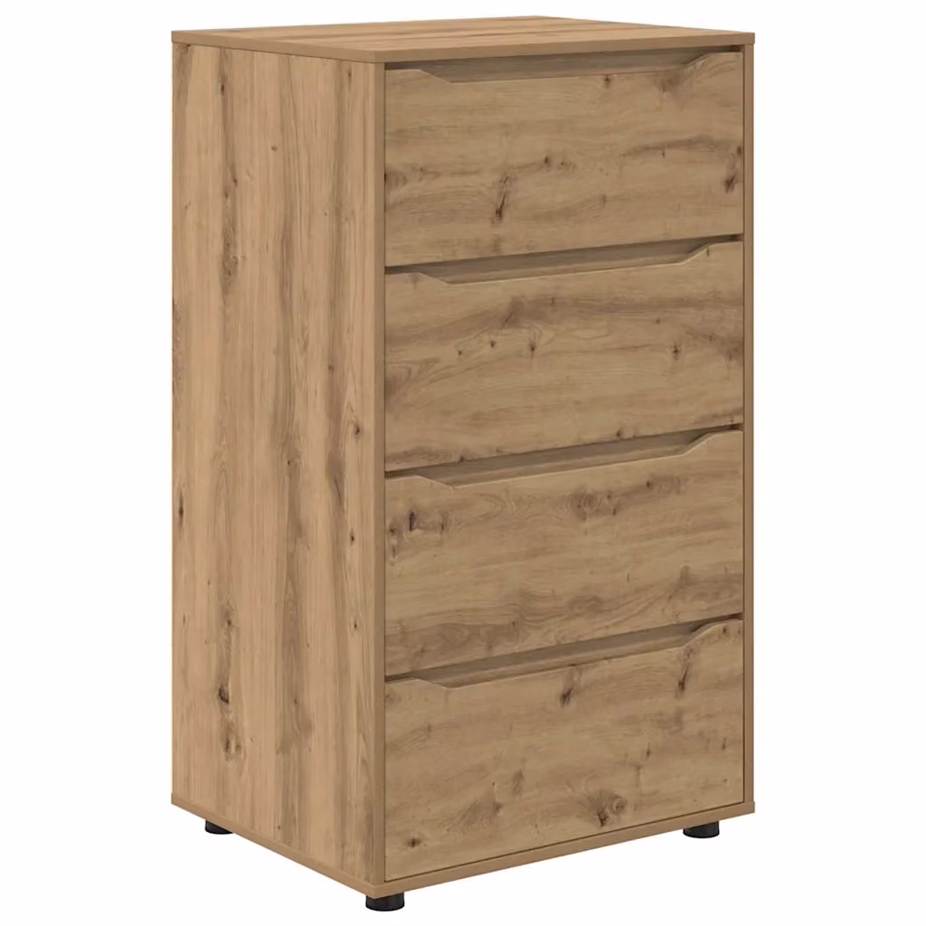 Set di 2 armadi di stoccaggio vidaXL in legno color rovere marrone L/P/H: 60 x 48 x 105 cm – 2