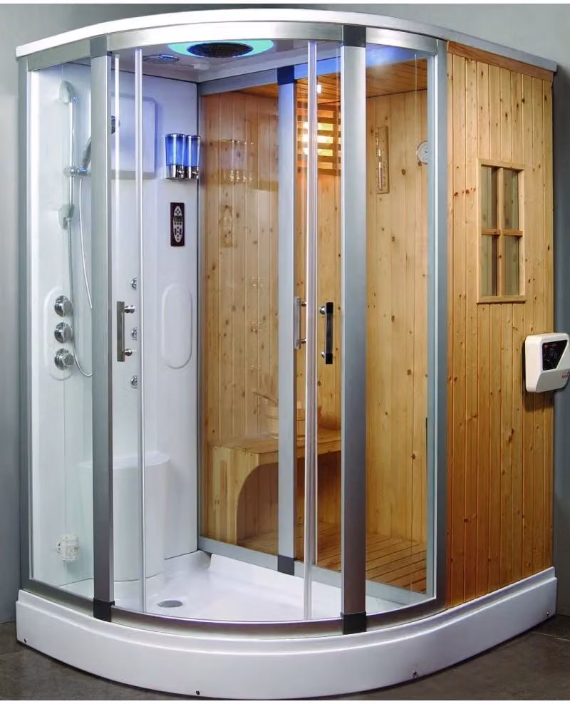 Cabina doccia Sicorage Pretty con idromassaggio, sauna finlandese e bagno turco, multicolore, L: 170 cm, P: 130 cm, H: 220 cm – 2