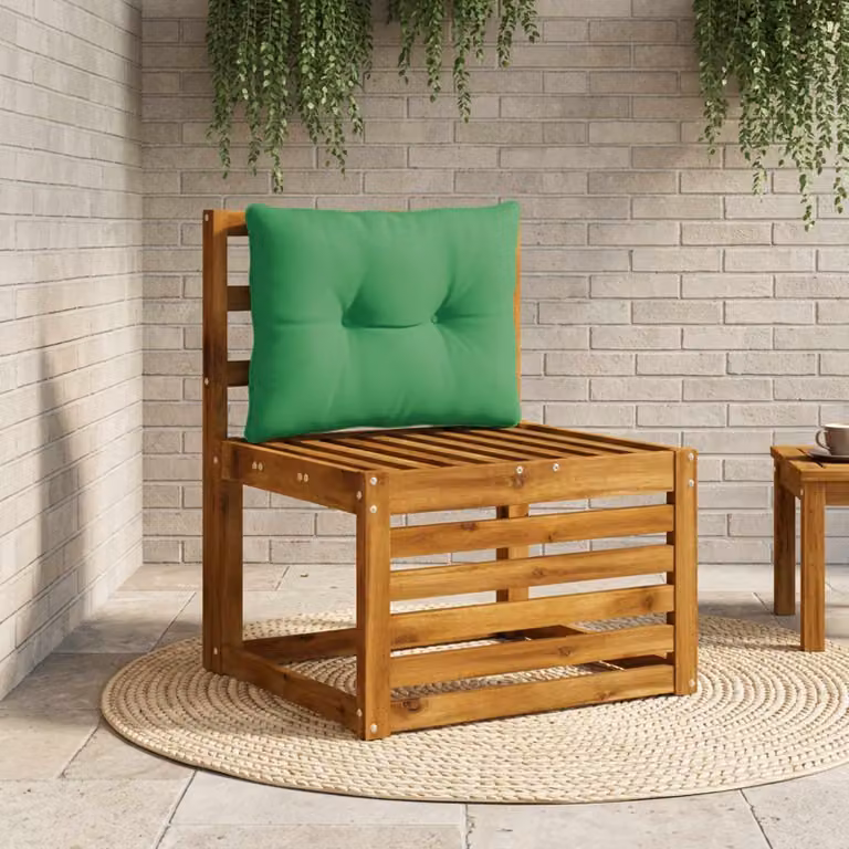 Cuscino per schienale vidaXL PUTTEN in poliestere verde con rivestimento rimovibile e lavabile