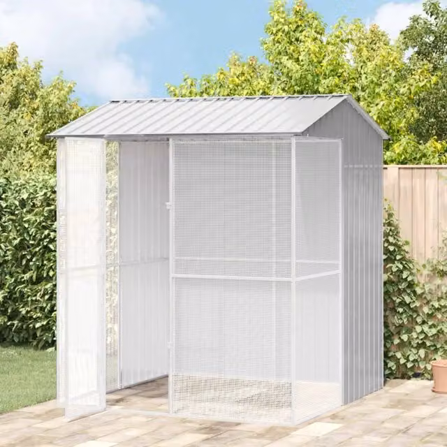 Gabbia per uccelli Grigio 215 x 210 x 247 cm Acciaio zincato 3325175