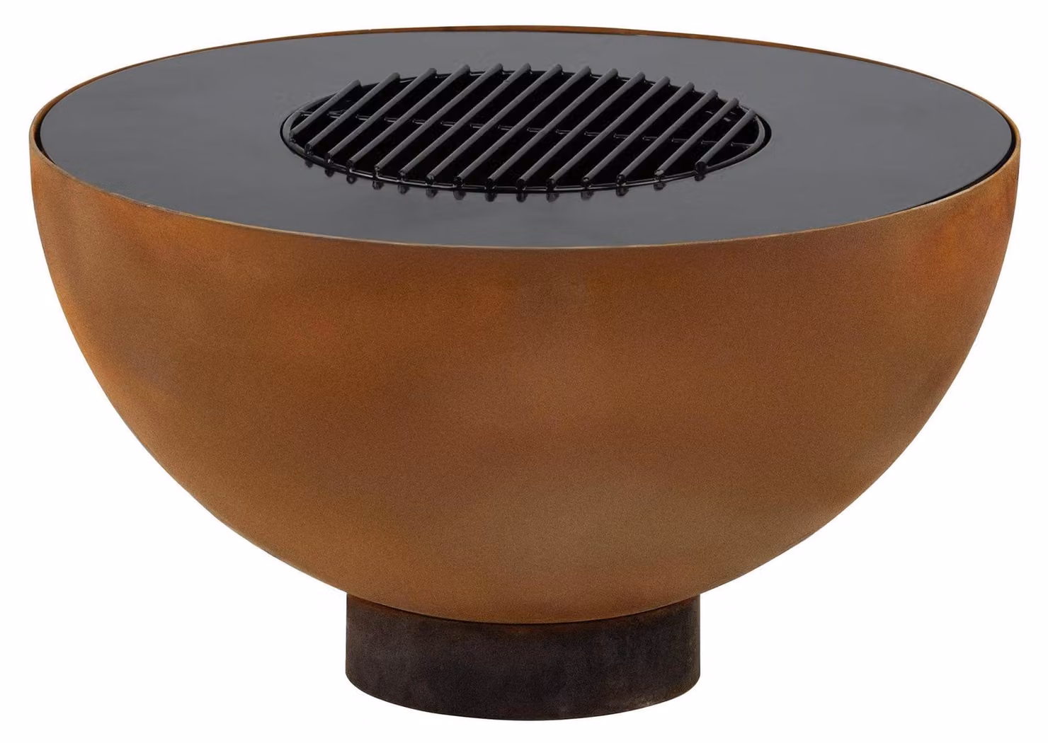 Focolare con funzione grill - Diametro 60 cm - Acciaio legato - Finitura effetto ruggine