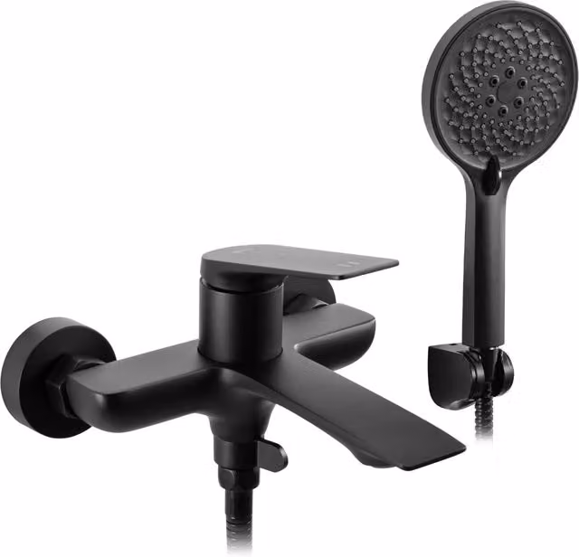 Rubinetto da vasca a parete Rea Avalon in ottone nero opaco – 1