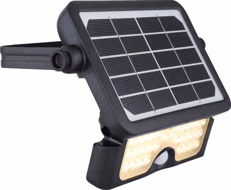 Globo Lighting Luce solare in plastica nera, LED