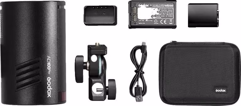Flash, funzionalità wireless, sincronizzazione ad alta velocità, AD100PRO