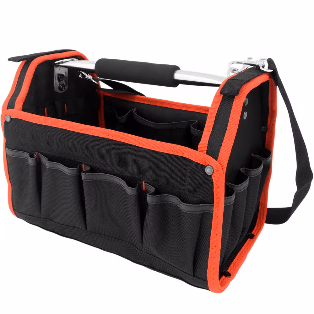 Borsa per attrezzi Monzana in poliestere rossa e nera L: 33 cm, H: 25 cm, P: 18,5 cm – 4
