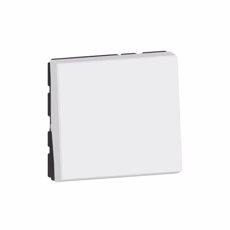 Commutatore Legrand Mosaic 10AX, 2 moduli, illuminato con LED, colore: bianco ultra 278011L