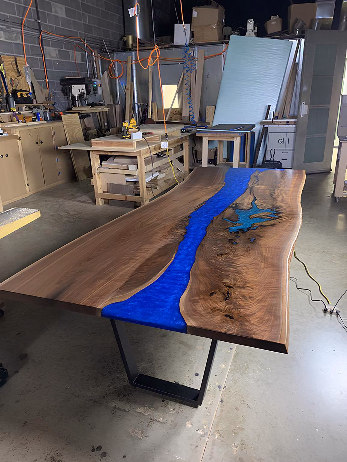 Esstisch Meer Wasser River Echtes Holz Flusstisch 260x100 Tische Epoxidharz