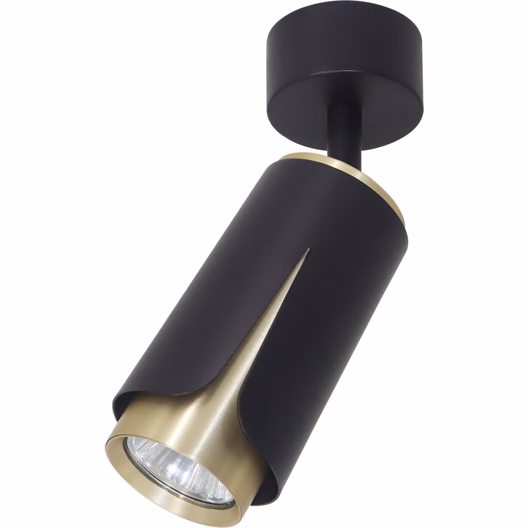 FLOWER spot da soffitto nero-oro 1xGU10 8W Milagro