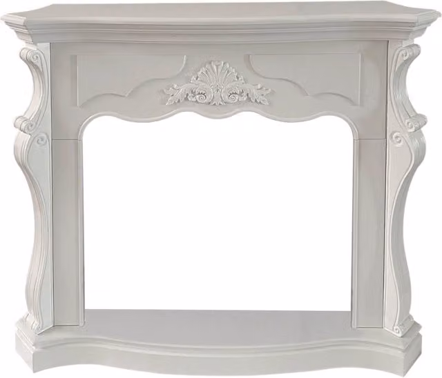 Cornice per camino rivestimento in legno L123xP39xH100 Parigi Bianco