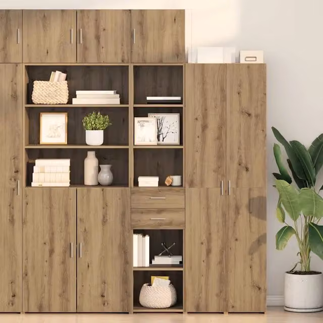 Credenza Buffet con Cassetto e Ante a Battente vidaXL in Legno Rovere Marrone, L/P/H: 40 x 42,5 x 185 cm