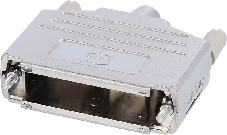 HARTING D-Sub Custodia in plastica metallizzata adatta per inserto D-Sub a 25 poli diritto, intervallo di serraggio 3,3 mm - 11,5 mm - 1