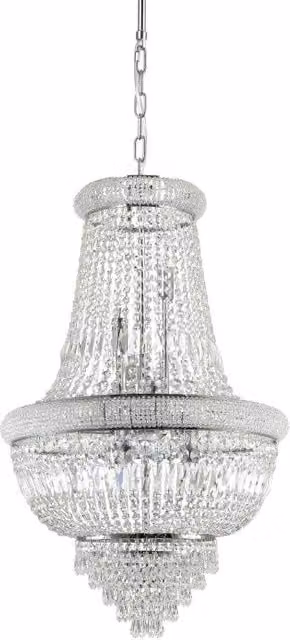 Lampada a sospensione Dubai Sp10 Ideal-Lux in cromo e cristallo