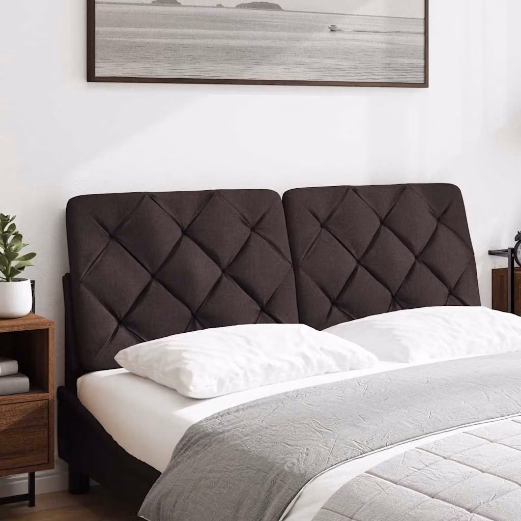 SYFAX™ Cuscino Testiera Marrone Scuro 140 cm in Tessuto