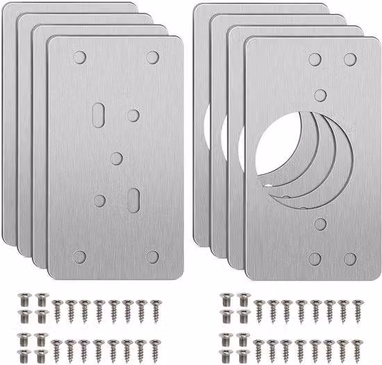 Piastre di riparazione per guarnizioni - Confezione da 8 pezzi - Acciaio inossidabile - Boccetta da 35 mm - Kit di riparazione per superfici di rotazione nascoste - Ampia applicabilità - Superficie di rotazione