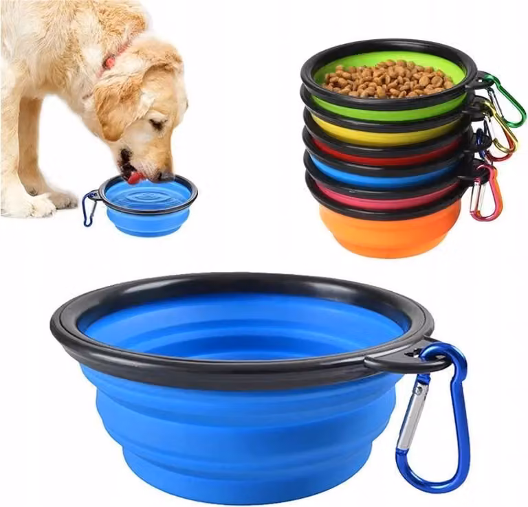 Nuxie® Ciotola In Silicone Per Cani E Gatti Pieghevole Con Moschettone Da Viaggio Xl 1000Ml