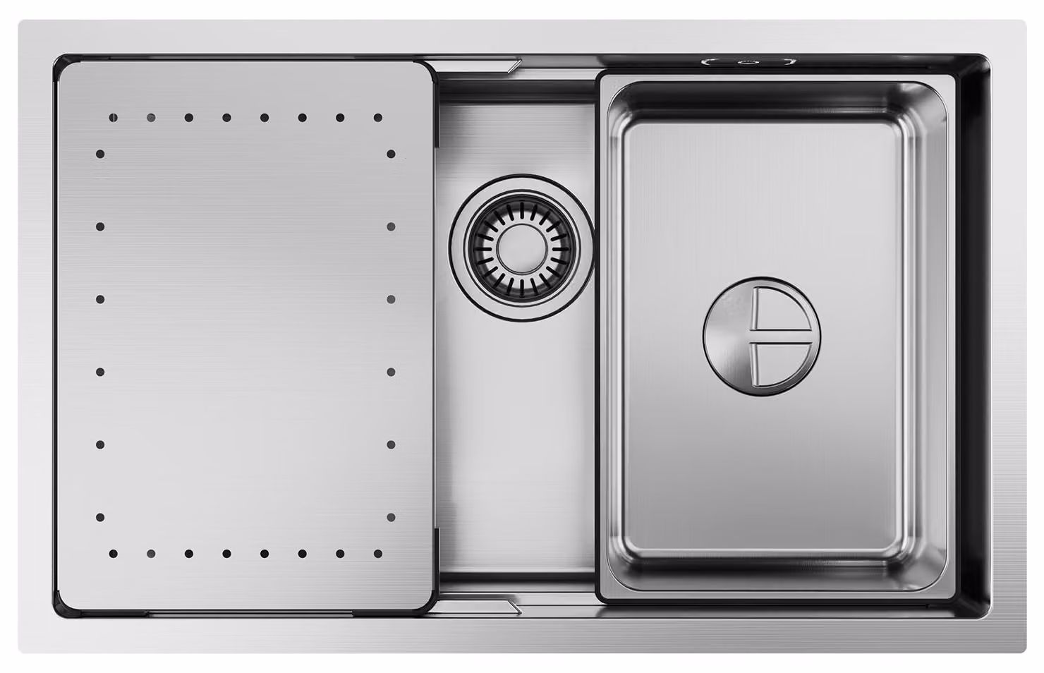 Lavello da cucina, acciaio inossidabile, compatibile con diverse configurazioni di installazione, acciaio inossidabile spazzolato
