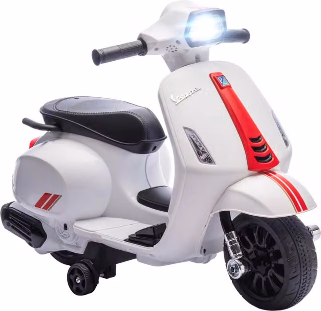 Moto Elettrica Vespa Zephmum per Bambini 2-4 Anni Bianco