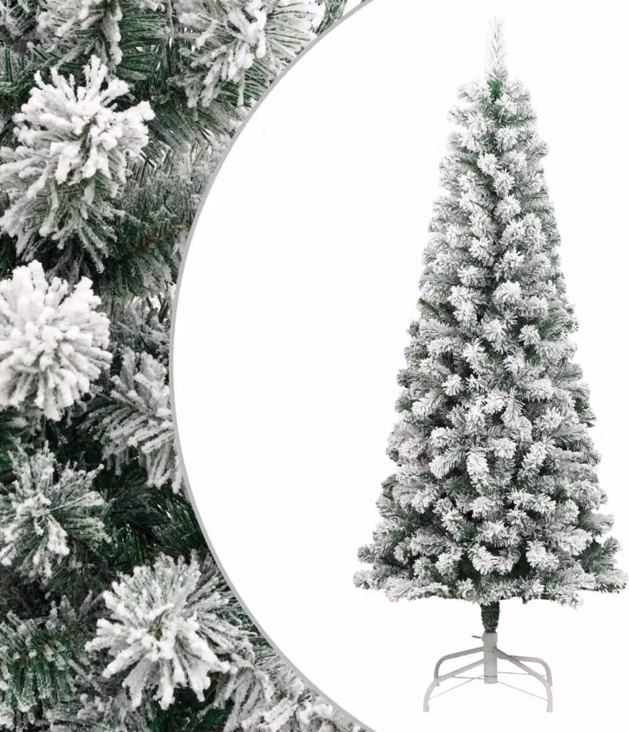 Maison Exclusive - Albero di Natale artificiale, pieghevole, con neve, 240 cm