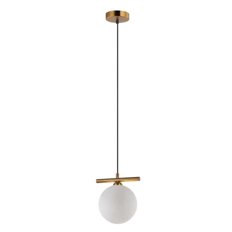 Lampada a sospensione a sfera bianca Merseta, bronzo anticato, 1xG9x25W, metallo, dimensioni: 96x18x15 cm, IP20, Italux