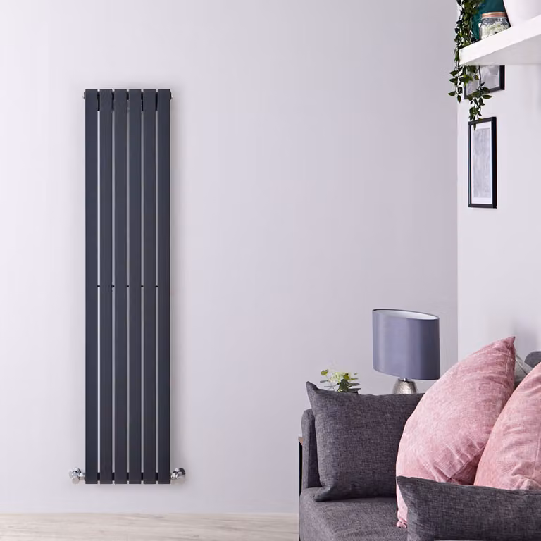 Radiatore Verticale Design Antracite 1780x354mm 700W - Slim salvaspazio - Stile Moderno - Sloane