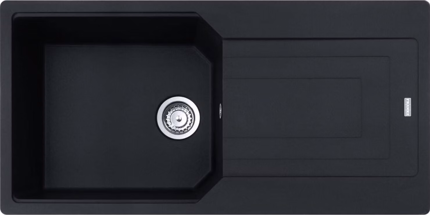 Franke Maris Urban lavello da incasso Fragranit lavello UBG 611-100 Nero Opaco Manopola acciaio inox da 60 cm 114.0682.527