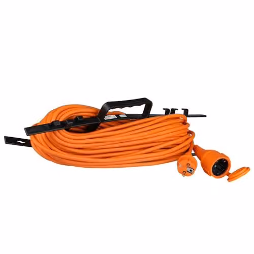 Cavo Prolunga 3G 1.5MM x 30M 16A Colore Anrancio e Nero IP44
