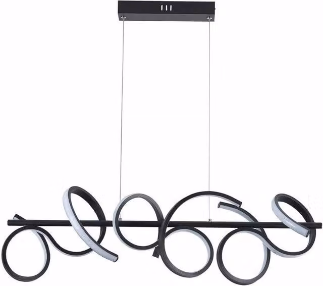 Lampada a sospensione LED Lozanna Reality Leuchten nera con altezza regolabile