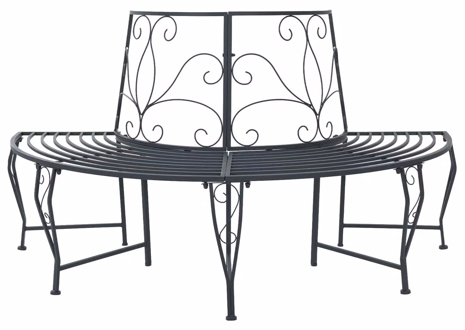 Panchina in legno 4 posti 160 x 80 x 89 cm Acciaio