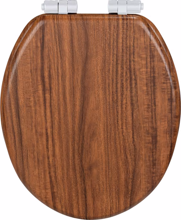 WENKO Sedile per WC Sedile per WC Sedile per WC con chiusura morbida Fix-Clip legno MDF