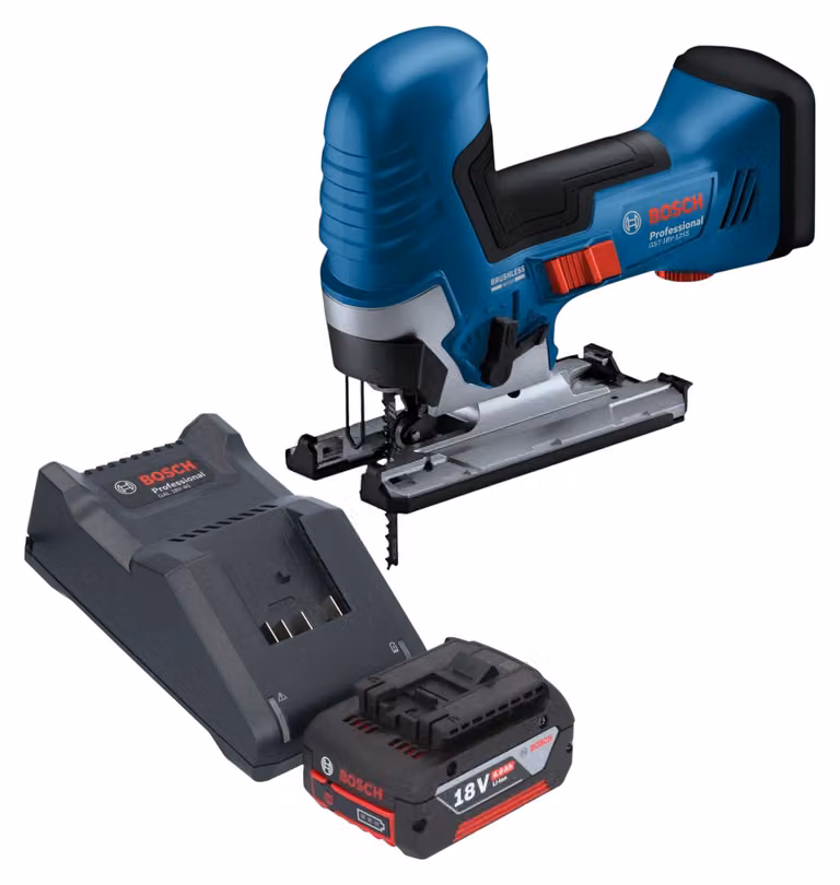 Bosch GST 18V-125 S Seghetto alternativo professionale a batteria 18 V 125 mm brushless + 1x batteria ricaricabile 4,0 Ah + caricabatterie
