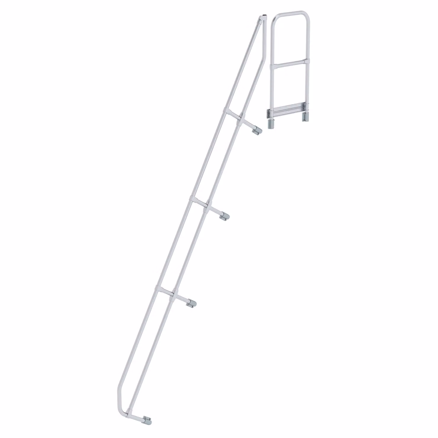 Scala con piattaforma 60° Secondo corrimano per 14 gradini Inclinazione 60°