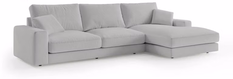 Divano angolare modello Harvesty, lato destro, colore taupe freddo