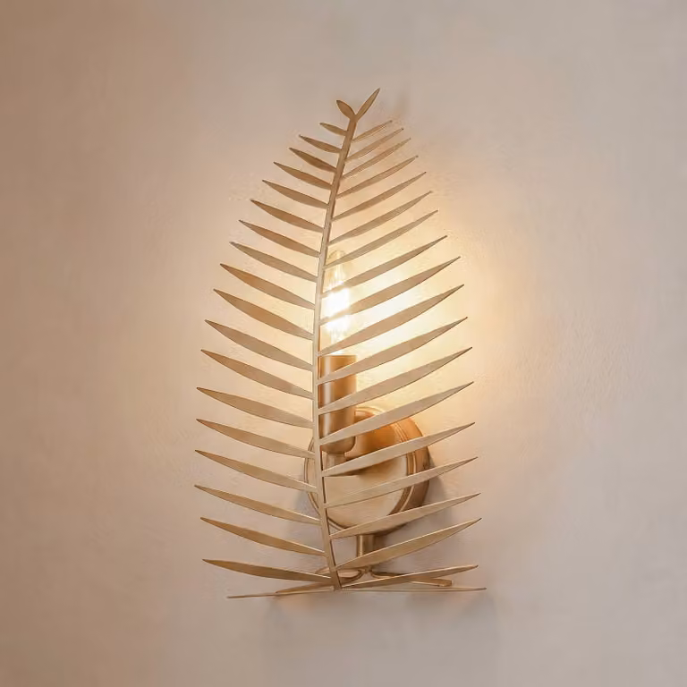 Applique da parete LEAF Opviq, dimmerabile, Ottone / Oro, Soggiorno / Sala da pranzo, Metallo, Moderno, Applique
