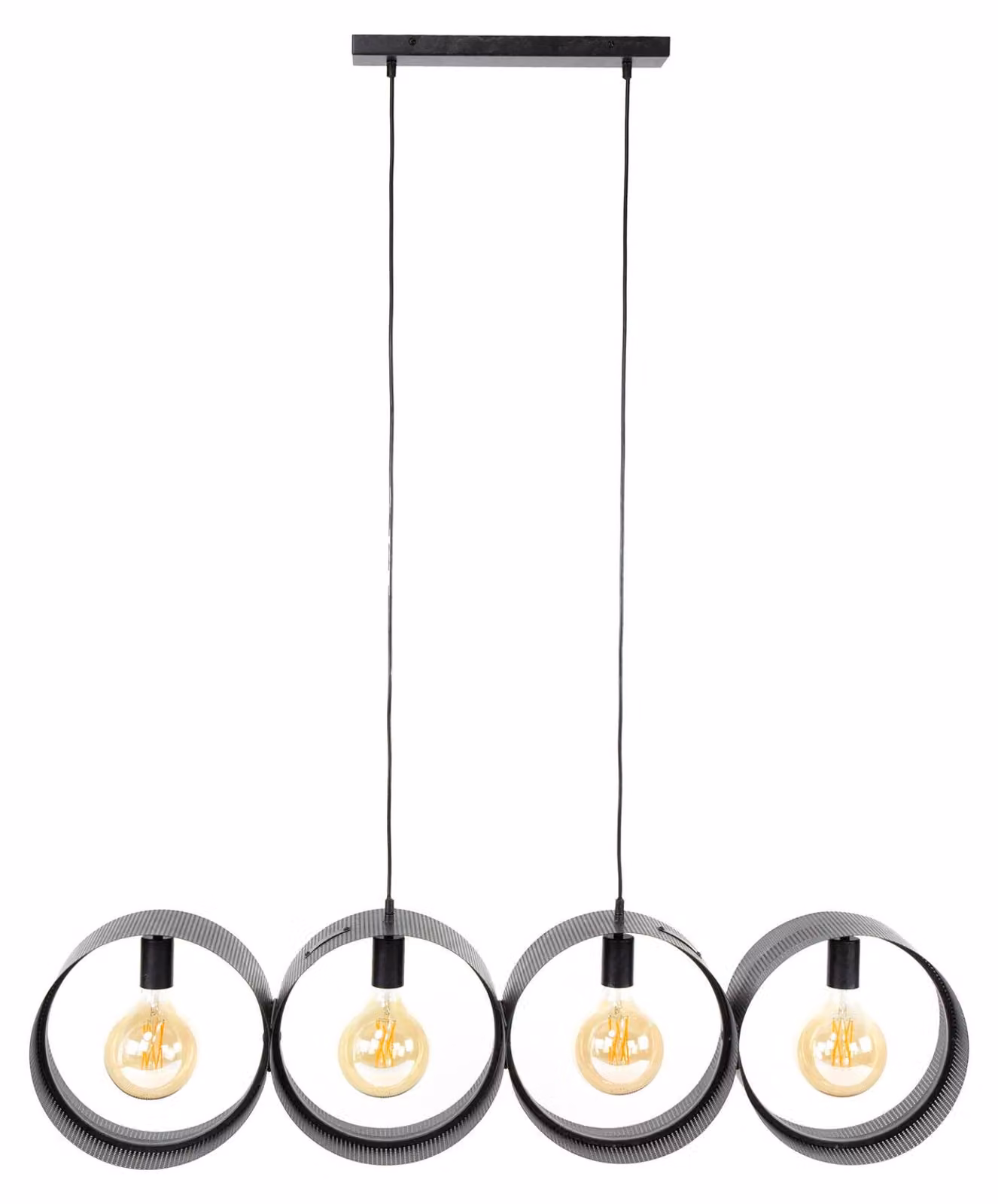 FURNLUX Lampada da soffitto Ring antracite 120 cm / Colore principale: nero / Dimensioni: 120 x 150 x 15 cm