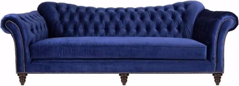 Blaue Chesterfield Wohnzimmer Modern Design Couchen Sofa Designer Möbel Stoff