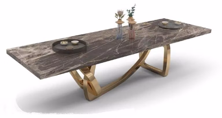 Großer Eleganter Esstisch Esszimmer Möbel Moderner Design Stilvoll