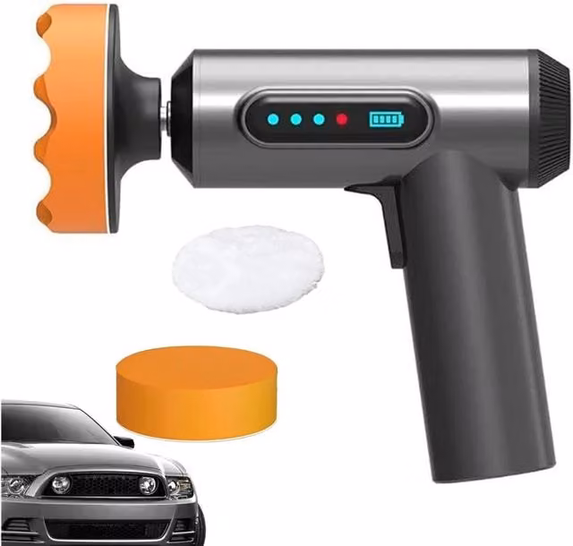 LUCIDATRICE LEVIGATRICE PISTOLA RICARICABILE PORTATILE CON DISPLAY PER AUTO