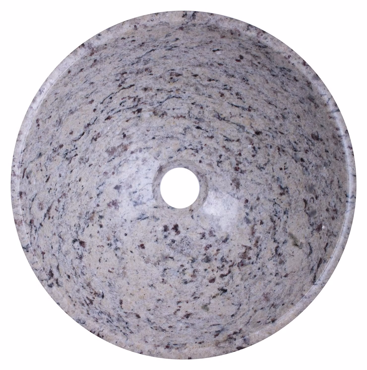 Lavabo da appoggio in marmo, elegante, diametro 33-35 cm, pietra naturale